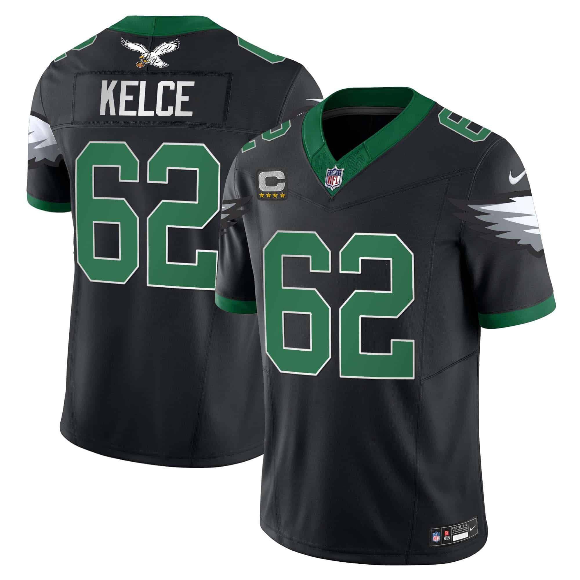 Men Philadelphia Eagles #62 Kelce Black 2024 Nike Vapor Limited NFL Jersey->indianapolis colts->NFL Jersey